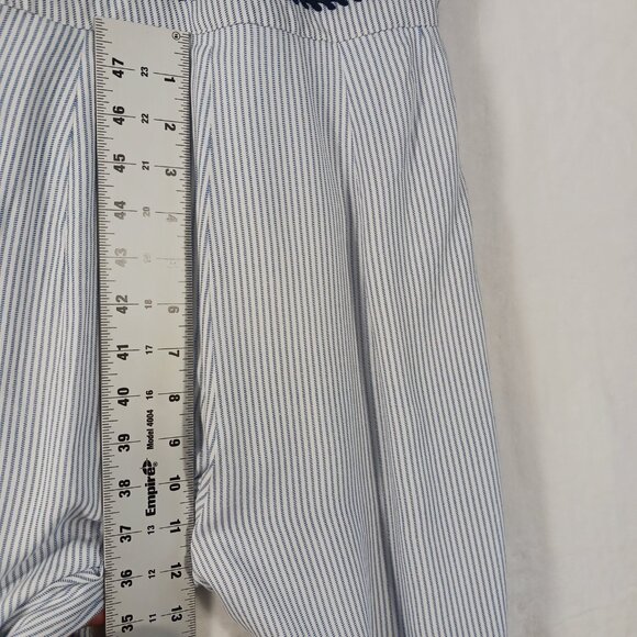 Japana, Palazzo Jumpsuit, S, Blue & White Stripe, Spaghetti Straps, Navy Trim - Picture 13 of 15